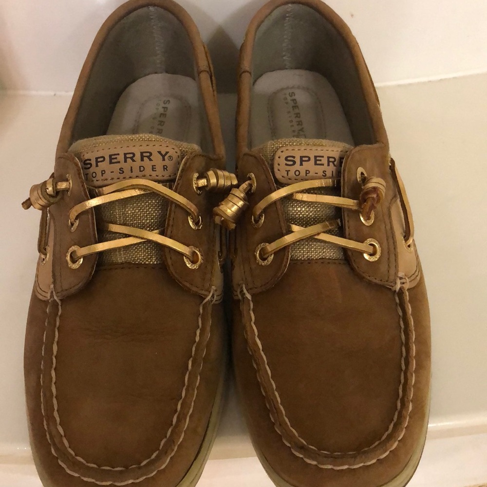 Sperry Boat shoe / dark tan suede ( worn 1x)
